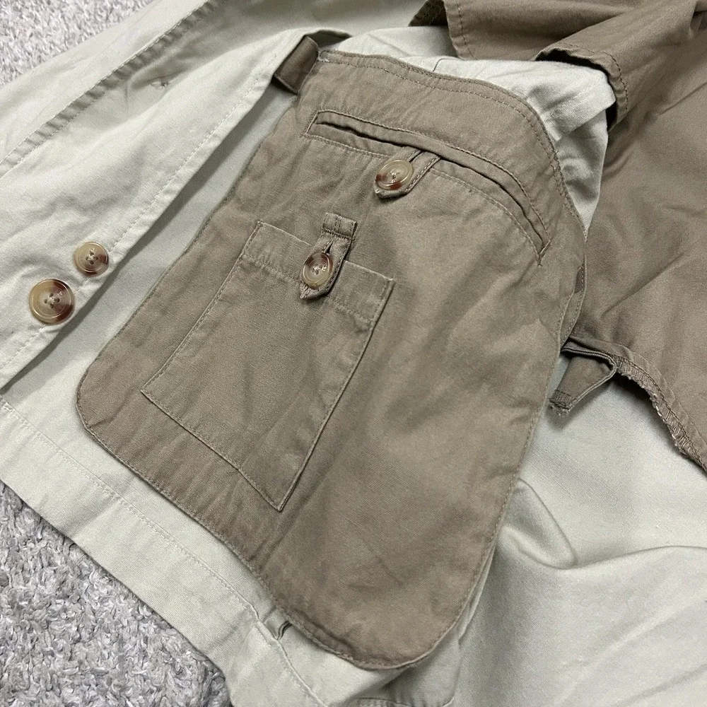 Orvis Canvas Blazer Jacket Mens 44R 2 Button‎ Safari Outdoor Beige